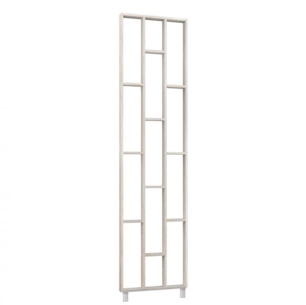 Design Raumteiler, Regalsystem 75 x 634 x 2500 mm - Eiche silber