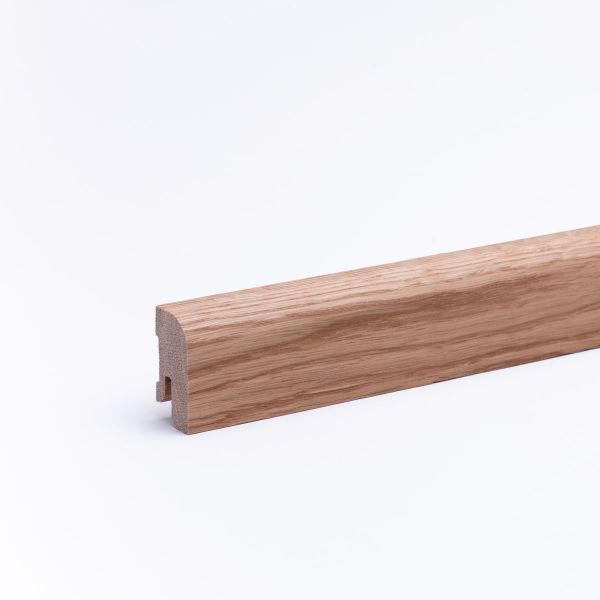 Massivholz-Sockelleiste 40x16mm abgerundet - Eiche geölt