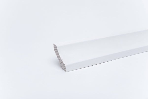 Hohlkehlleiste Massivholz 30 x 30mm Weiß lackiert RAL9010