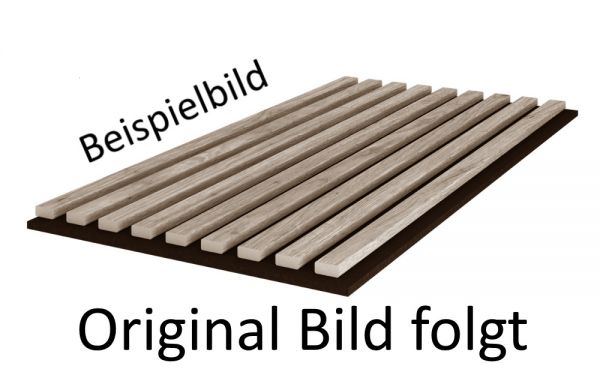 Massivholz Akustikpaneele Grau 2600 x 400 mm Eiche natur - Teak-Oil