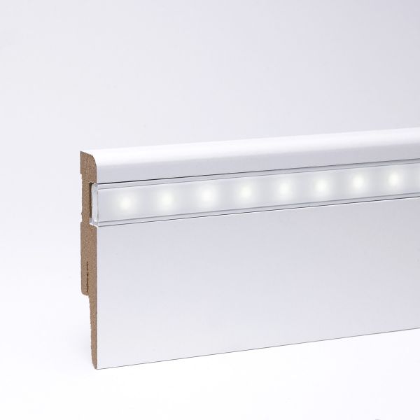 LED-Sockelleiste Weimarer Profil 80mm - Weiß