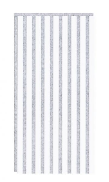 Akustikpaneel 800 x 400mm Weiß - Akustikfilz Grau - Wandverkleidung