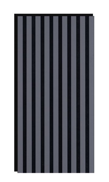 Akustikpaneel 800 x 400 mm Grau-Anthrazit - Akustikfilz Schwarz - Wandverkleidung