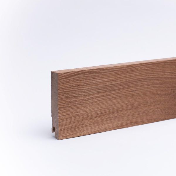 Massivholz-Sockelleiste 120x16mm Vierkant - Eiche geölt