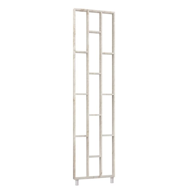 Design Raumteiler, Regalsystem 75 x 634 x 2500 mm - Marmor Creme