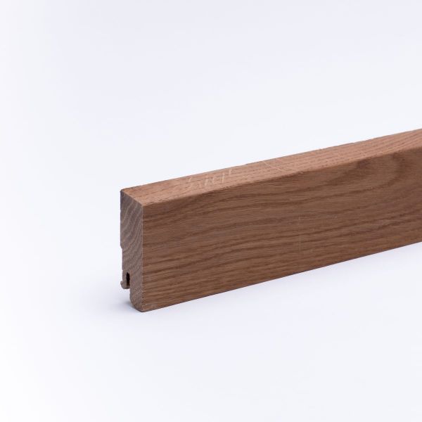 Massivholz-Sockelleiste 60mm abgeschrägt - Eiche geölt