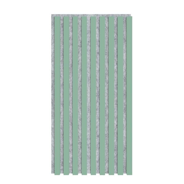 Akustikpaneel 800 x 400 mm Mint - Akustikfilz Grau - Wandverkleidung