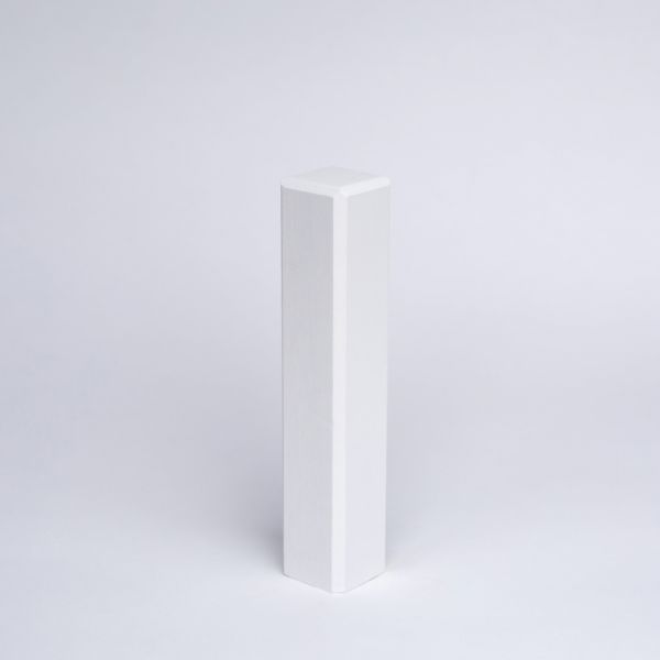 Massivholz Universal-Eckblock 105mm Weiß Lackiert
