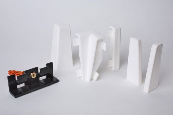 Aktionspaket Zubehör für MDF-Sockelleisten 60mm Weiß