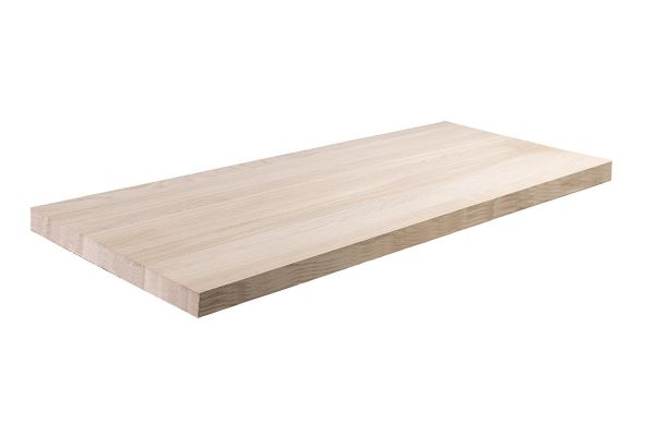 Massivholzplatte Tischplatte in Stärke 60mm Eiche natur - durchgehende Lamellen