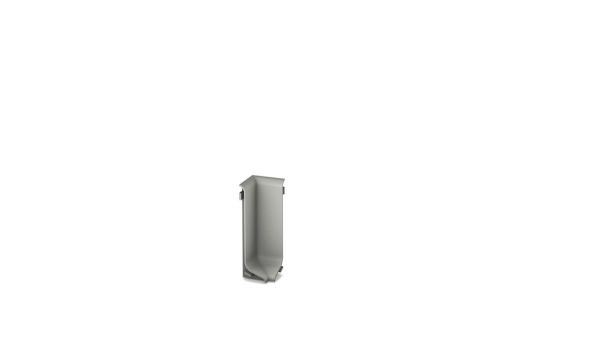 Innenecke für Aluminium-Sockelleiste für Klebemontage 40mm - Titan