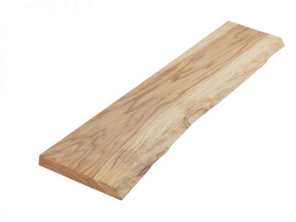 Eichenbrett rustikal einseitig Baumkante - Tiefe 40 cm, geölte Oberfläche