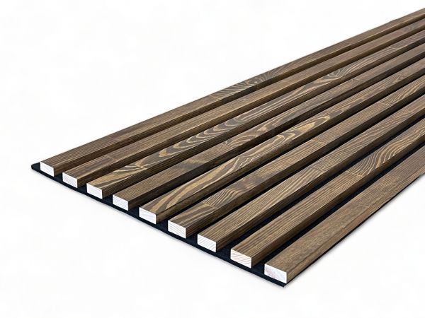 Massivholz Akustikpaneele 2600 x 400 mm Kiefer - Walnut-Oil