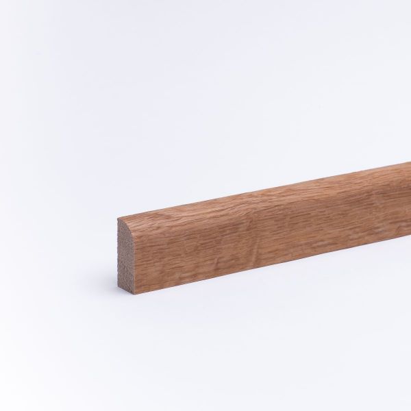 Massivholz-Sockelleiste 35 x 15mm abgerundet - Eiche geölt