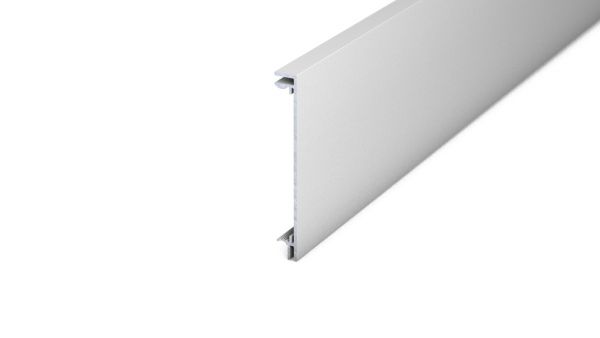 Aluminium Clip-Sockelleiste 10 x 80 mm - Silber