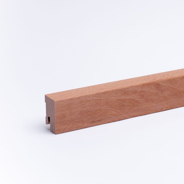 Massivholz-Sockelleiste 40mm abgeschrägt - Buche geölt