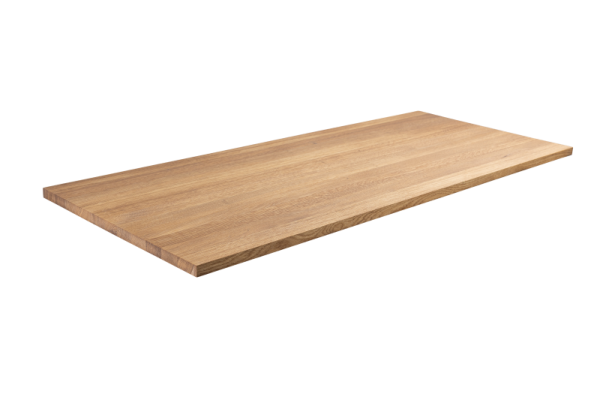 Massivholzplatte Arbeitsplatte Tischplatte 22 mm Eiche natur - durchgehende Lamellen 80 mm