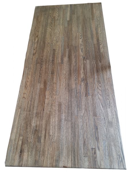 Massivholzplatte Eiche geölt in pepperblack 140 x 65 cm - Stärke 40mm