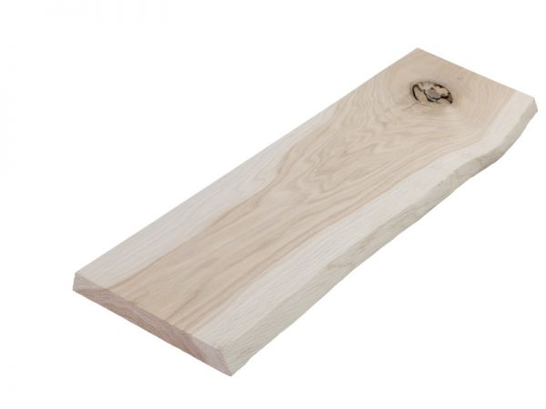 Eichenbrett rustikal einseitig Baumkante - Tiefe 35 cm, unbehandelte Oberfläche